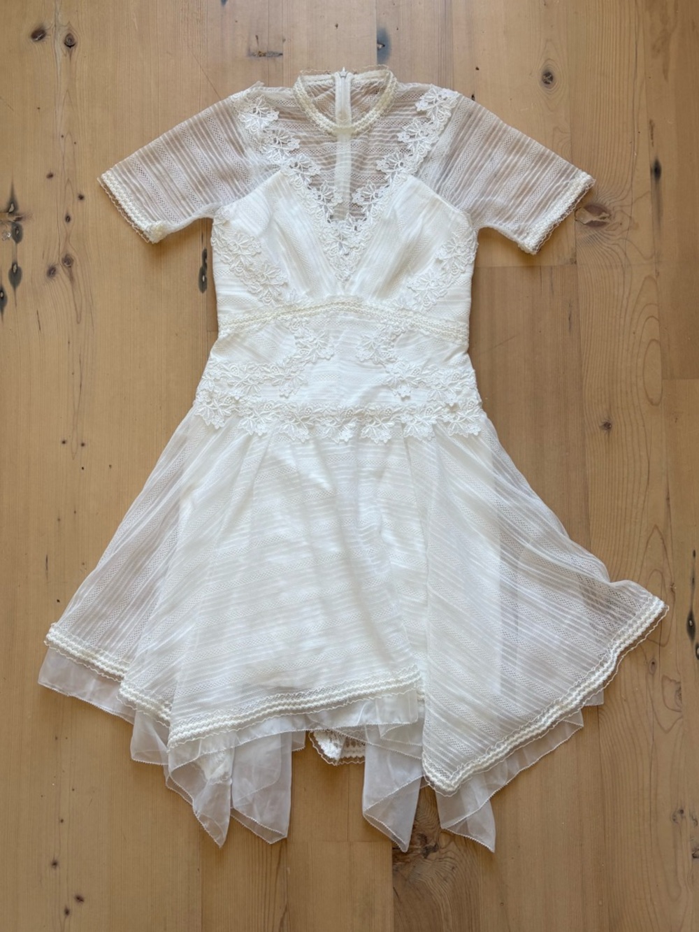 White Lace Bridal Party Dress - Fairy Princess Broderie Anglaise Boho Coquette